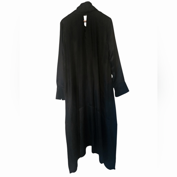 COS Scarf Detail Avant Garde High Fashion Architectural Black Maxi Dress, Size 6 - Picture 11 of 14